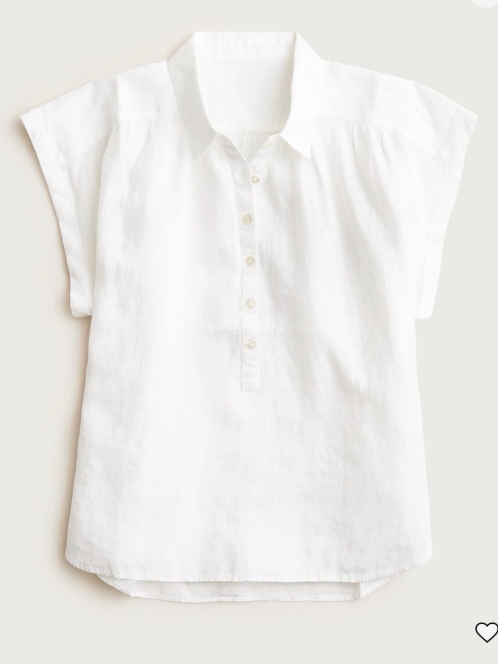 J.Crew Capitaine Baird McNutt Irish Linen Popover Shirt White Medium EUC